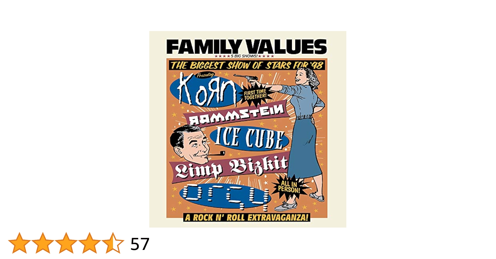 洋楽 FAMILY VALUES tour 98 LP Family Values Tour '98 – 2 x Vinyl (Yellow Translucent, LP